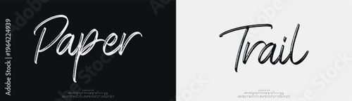 Paper Trail, Script Font Calligraphy Logotype Brush Font Type Font lettering handwritten
