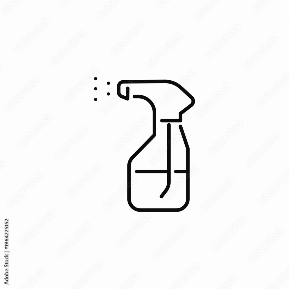 Obraz premium cleaning spray bottle icon sign vector