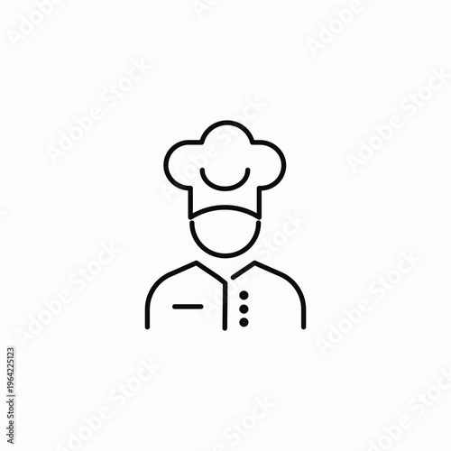 chef in hat icon sign vector