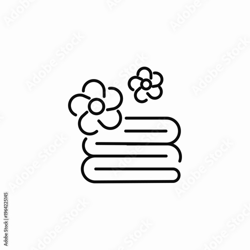 clean laundry scented towels icon sign vector