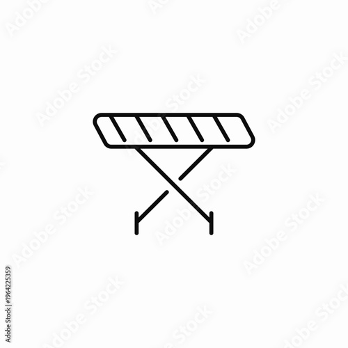 foldable ironing board icon sign vector