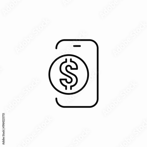 mobile payment app icon sign vector