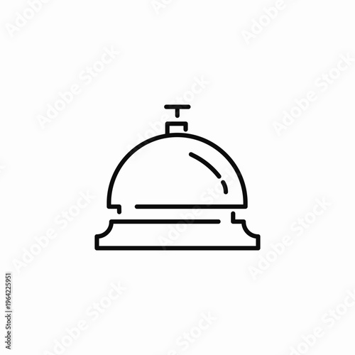 reception service bell icon sign vector