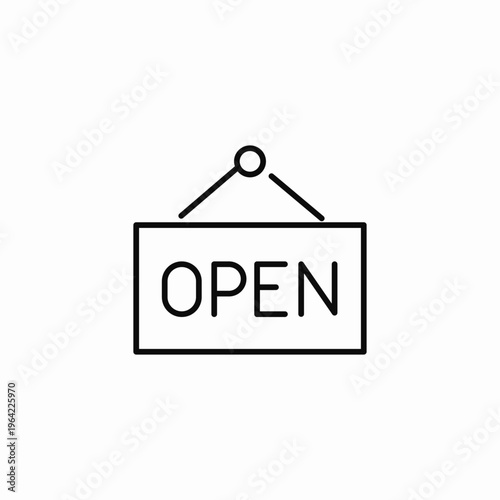 restaurant open sign icon sign vector