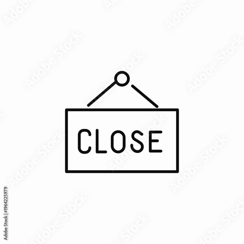 restaurant closed sign icon sign vector