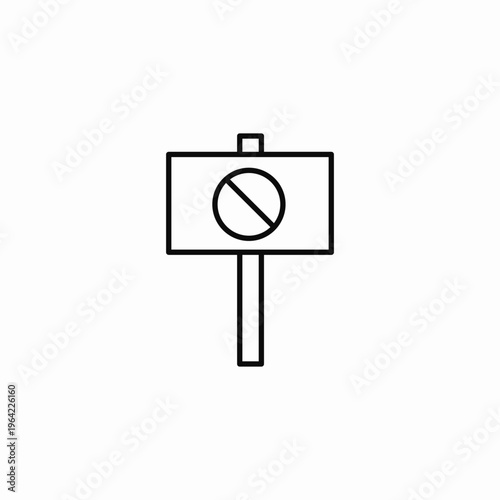 single prohibition sign icon sign vector