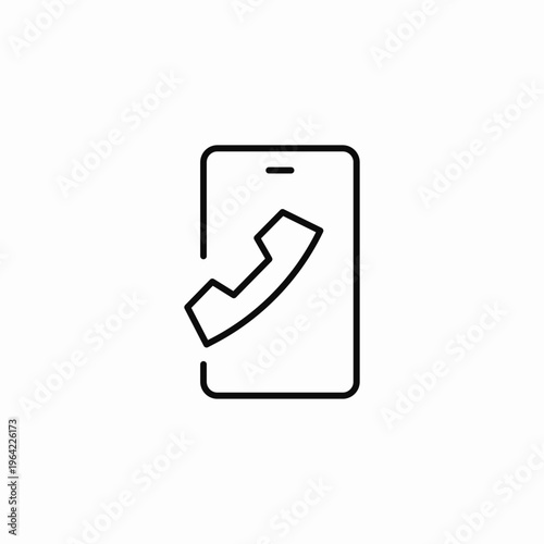smartphone call receiver icon sign vector