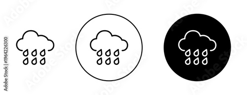 Rainy icons set. vector illustration