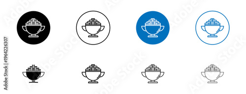 Ramadan breakfast icons set. vector illustration