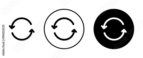 Reload button icons set. vector illustration