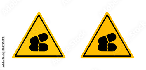Side effects signs set. vector illustration