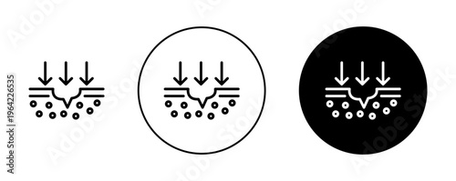 Skin healing icons set. vector illustration