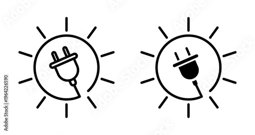 Solar energy icons set. vector illustration