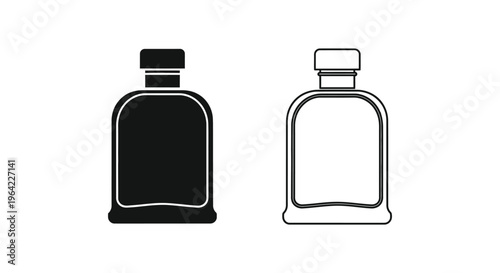 Black and white perfume bottles vector Vector