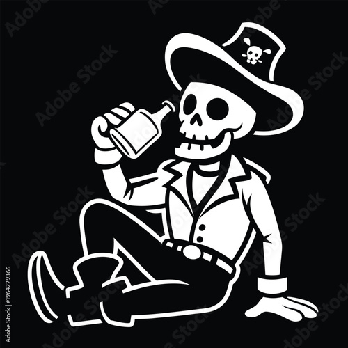 skeleton with a skull