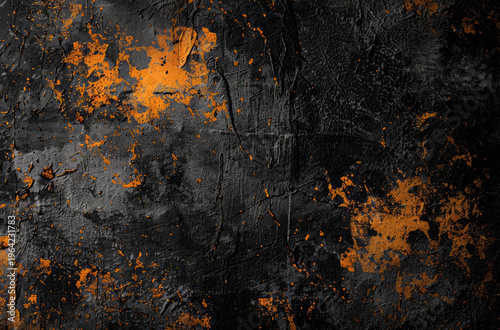 Wallpaper Mural Photo of Black and orange rust metal surface. Background texture for backdrops or mapping Torontodigital.ca