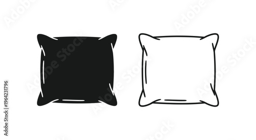 Black and white pillow covers Vector