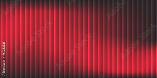 Red orange yellow ribbed glass. Vector ribbed glass texture background. Mesh gradient. acrylic ribbed bath surface. Reeded glass background semitransparent overlay. Bath wall window