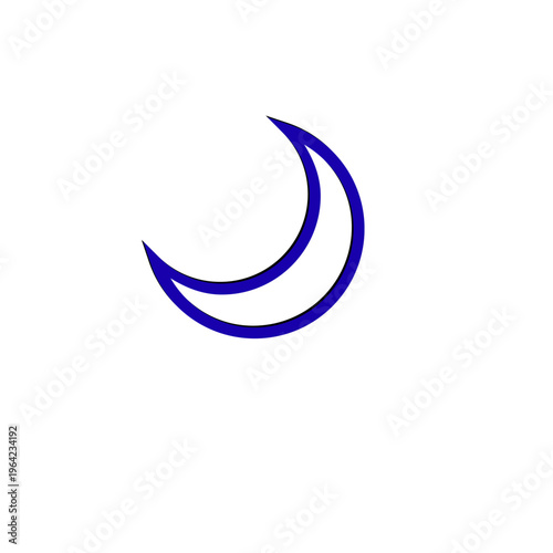 Free Download Clean crescent moon icon representing night, sleep and calm atmosphere, perfect for minimal and modern design applications. - GFXLoad