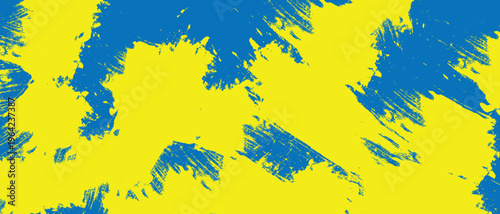 abstract blue and yellow grunge paint texture background