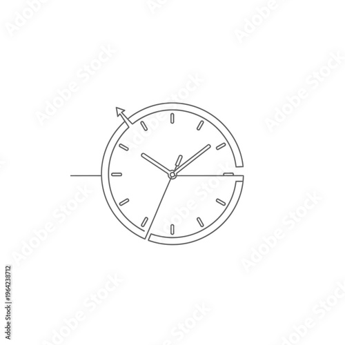 Broken clock face with hands.