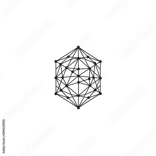 Geometric structure with connected lines.