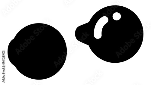 Minimalist stud earrings icon, simple jewelry symbol for everyday wear