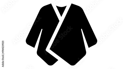 Poncho shawl wrap icon