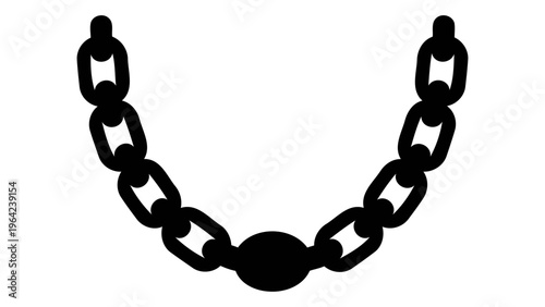 Silver chain necklace icon