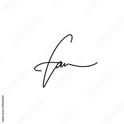Signature with a single name.