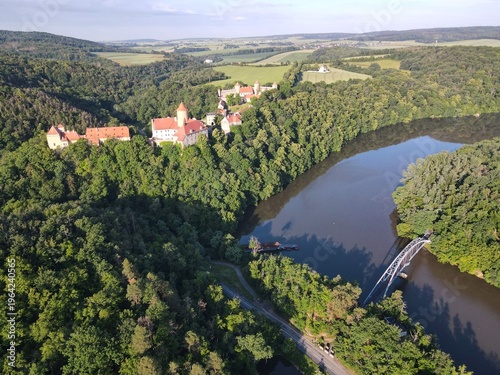 Fotografie Aerial view of Veveří Castle above the Brno Dam