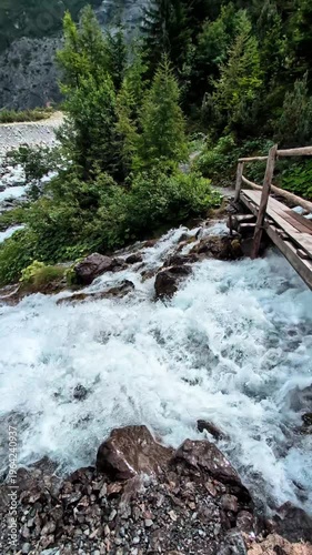 Holy Three Springs Waterfalls and Pilgrimage Site in Trafoi South Tyrol Italy 4K