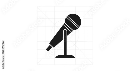 Microphone on a stand.