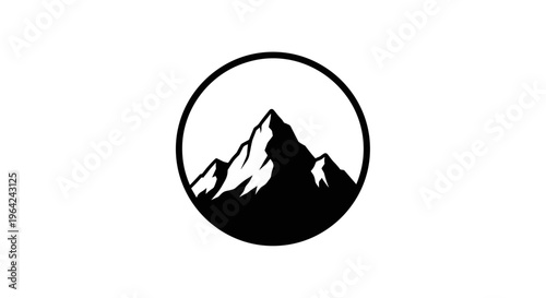 Mountain Peak Icon Design.