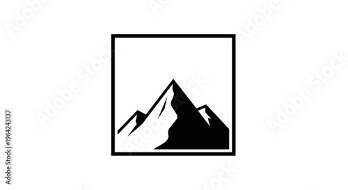 Mountain Range Silhouette Graphic.