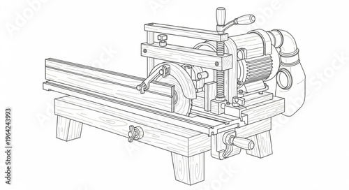 Industrial machine with metal components.