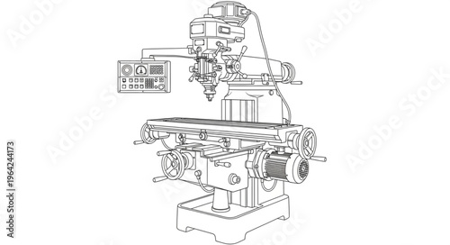 Industrial robotic arm machine assembly line.