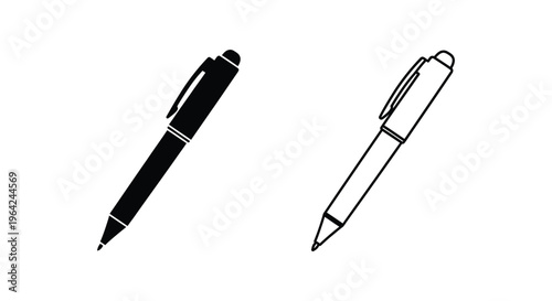 Pens and pencils writing instruments Vector