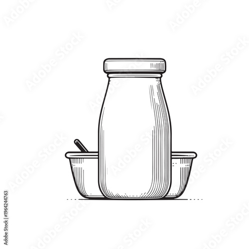 a yogurt bottle