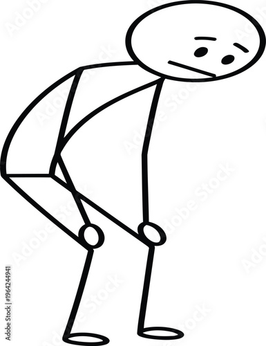 Stick figure with a strained expression