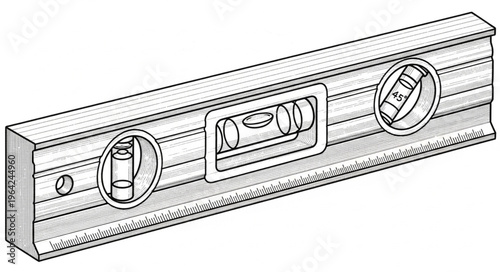 A carpentry precision level tool instrument.