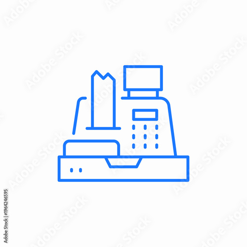 cashier machine icon sign vector