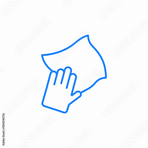 hand wiping surfase icon sign vector