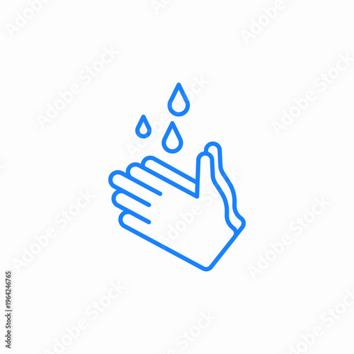 hand washing icon sign vector