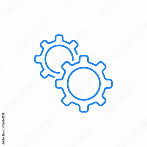 reload system automation gradient outline mechanism or process icon sign vector