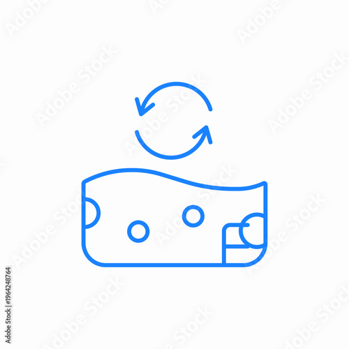 skin renewal or restoration process icon sign vector