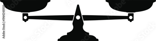 Black Silhouette of a Balance Scale weighing justice