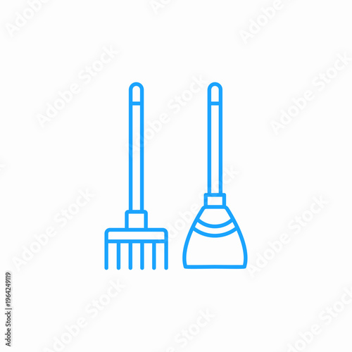 sweeping dustpan icon sign vector