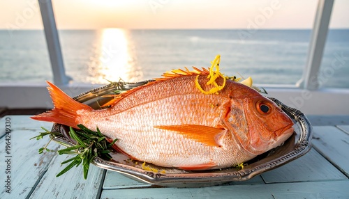 Red Snapper Delight - Fresh Catch with Ocean View.