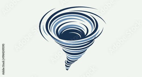 Tornado Hurricane Icon – Cyclone Storm Swirl Vector Illustration